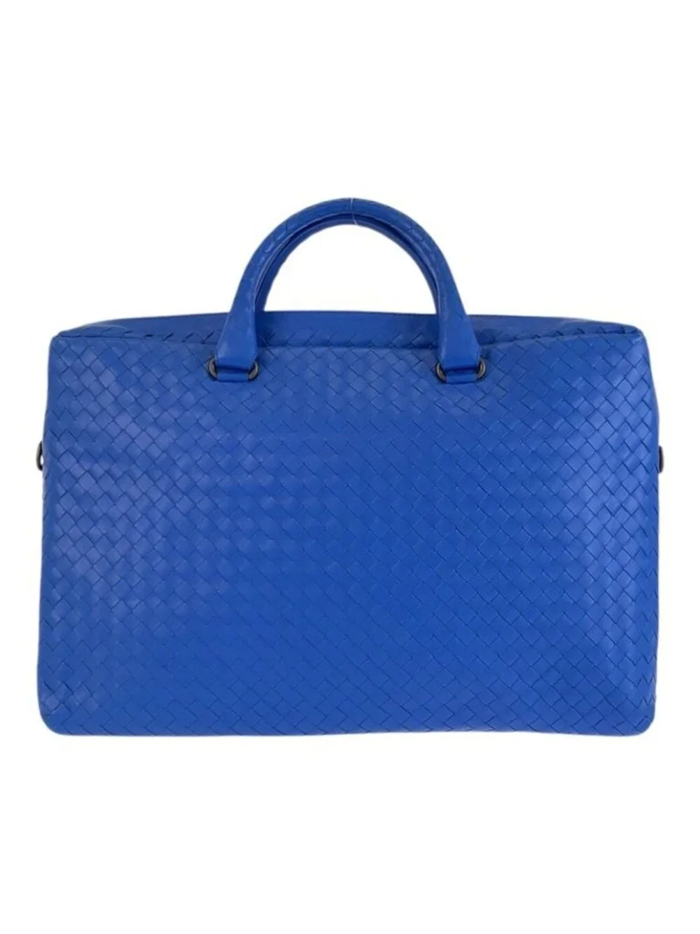 Bottega Veneta Intrecciato Blue Leather Business Bag